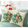 Set of 2 Holly & Mistletoe Cushion Covers_HAMCV_0